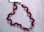 Pink/black bracelet