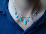 Glass bead chain necklace
