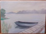 Calm morning boat