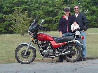 Our '83 Suzuki Tempter performed admirably, pulling us easily up the long uphills along the Drive.