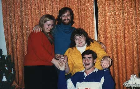 Christmas 1986 - Ann, Lance, Shaughna, and Craig