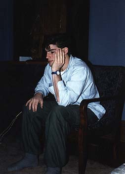 December 1985 - Craig thinking with chin in hand