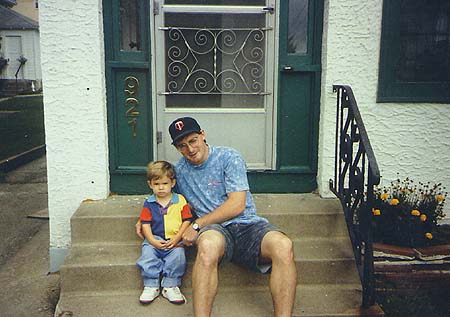 January 1993 - Maxwell and Craig on the front steps