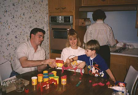December 1994 - Craig and Maxwell playing with play-doh