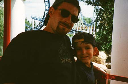 July 1996 - Craig and Maxwell at an amusement park