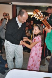 Kiana dances with Ximena's son