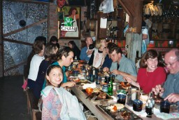 Enjoying the food