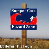 bumper crop hazard zone sign