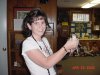 Mrs. Rankin holding baby alligator