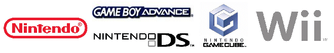 Nintendo game consoles: Game boy advance, DS, Gamecube and the Wii. Click to enter official site