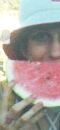 bec with a big watermelon