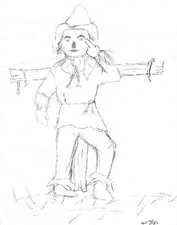 Another friend's scarecrow drawing