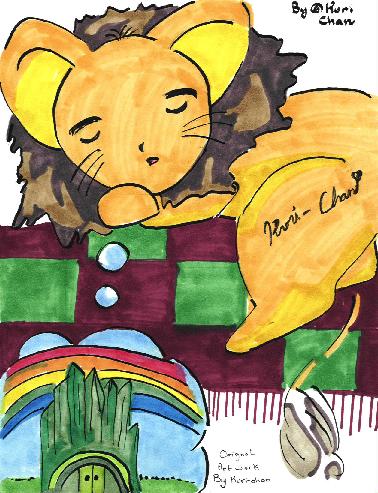 The Cowardly Lion, as drawn by Kuri Chan