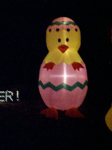 The Chick in the Egg inflatable has been in all 4 easter display to date!