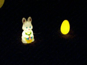 These are 2 little Easter blowmolds