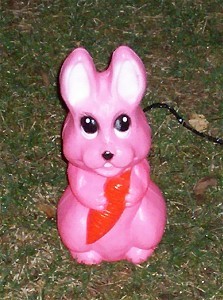 The little bunny blowmold is New for 2006. But he was stolen from the display before Easter.