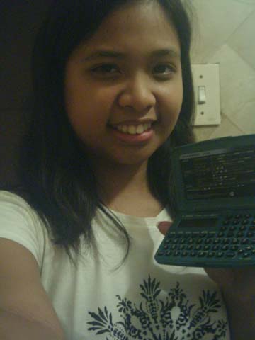 Kristine with her multi-tasking organizer
