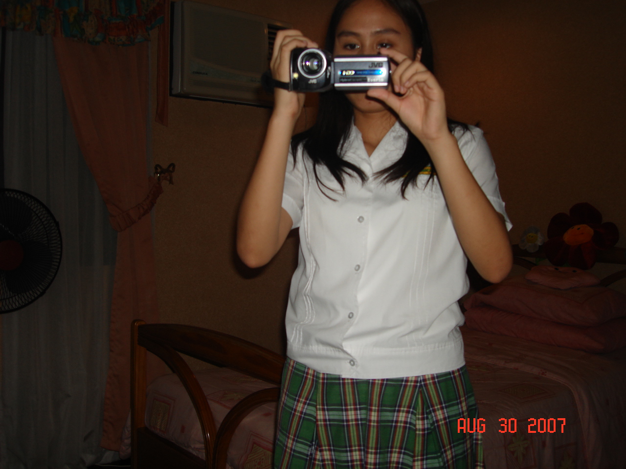 Janelle with her video cam