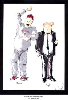 jack and kyle: character designs for storyboard of short film