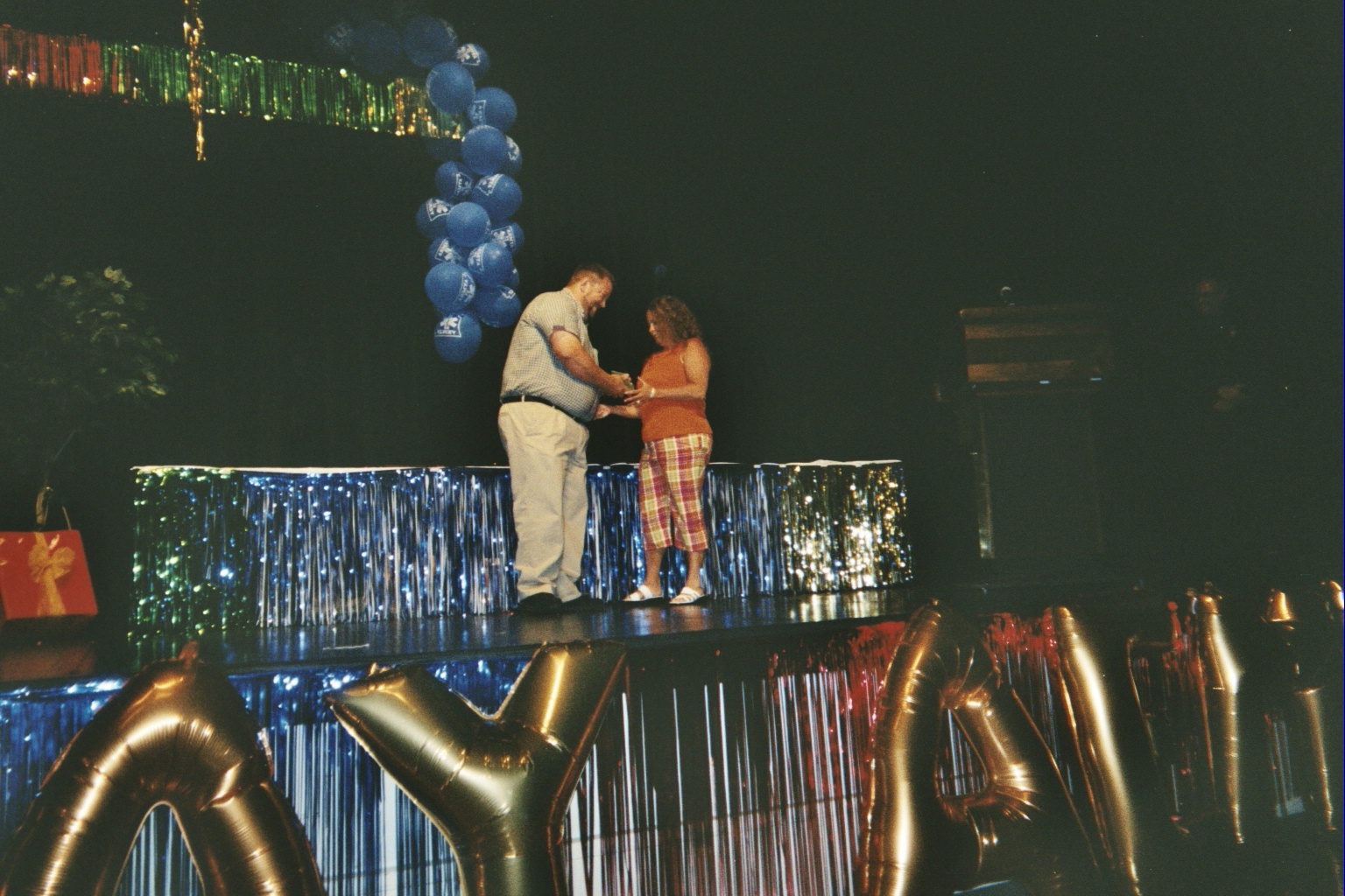 Melissa Coffell recieves the Arkansas Paramedic of the year award from Paramedic Society President, Jimmy Jones.