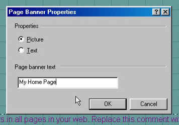 Formatting a page banner