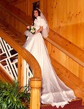 Beautiful Bride On The Staircase