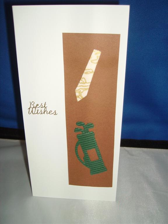 tie and golf card