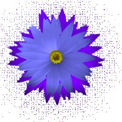 blue flower step  1