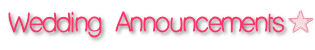 Wedding Announcements