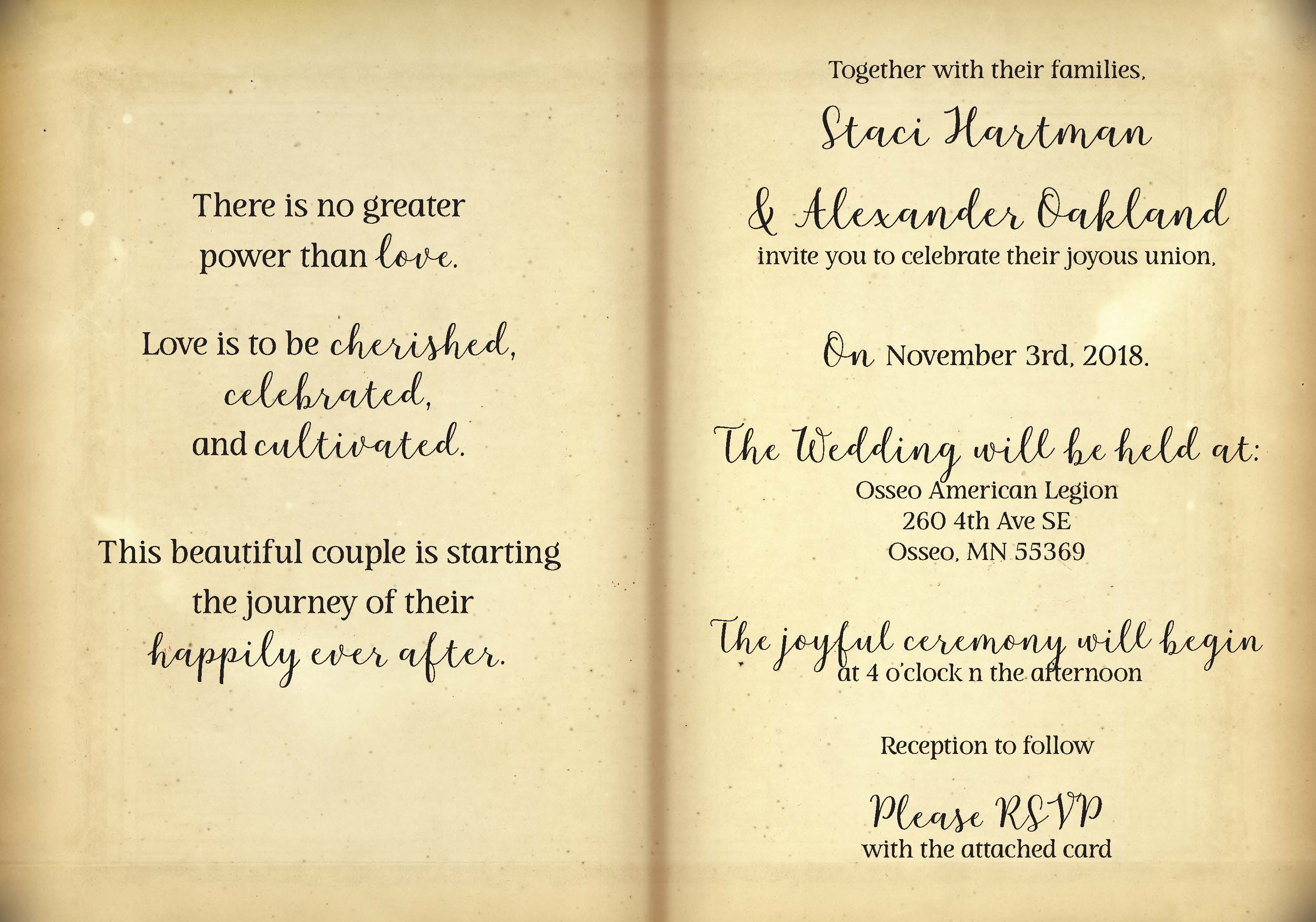 Inside Stacis Wedding Invite