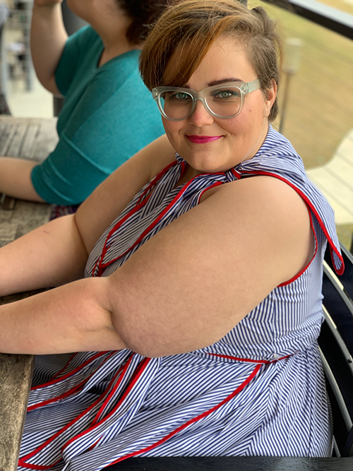 Lauren sitting down