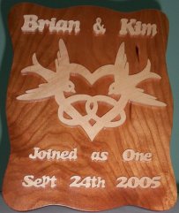 Dove Wedding Plaque
