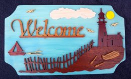 Lighthouse Welcome Sign