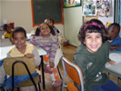 Crianças na sala de aula