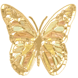 [gold and glass butterfly]