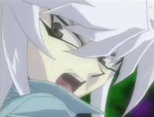 Why doesn't he have purple eyes anymore? Aww, we miss original series Bakura...