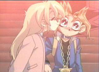 Aw, Yuugi's first kiss!