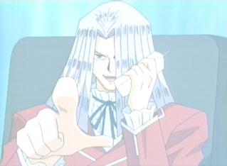 Pegasus: Please, may I have that small child? Kaiba: Mokuba, get under the desk. Now.