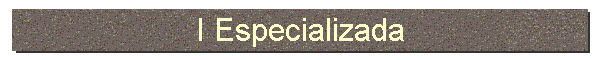 I Especializada