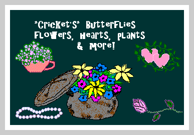 cricketsbutterfliesheartsflowers