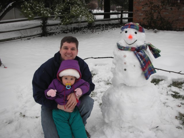 Lanie, Daddy and Frosty