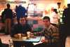 Waldenio and I at Atlanta airport cafe.