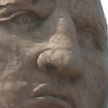 the noble warrior emerges from the rock