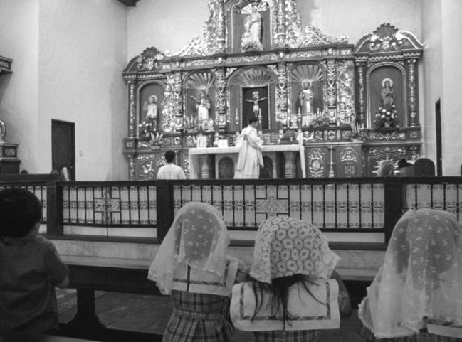 The children get to attend the Mass on Mondays, Wednesdays and Fridays; on Tuesdays and Thursdays, they pray the Holy Rosary. At first, the teacher found it difficult to teach the children how to behave or explain to them what was going on at the altar. But as the days went by, the children began to understand that something dignified and sacred is occurring during the Mass. Even the 3 or 4 year-old children pray during the Mass in their own way. They easily learn the proper gestures like genuflections and making the sign of the cross with the Holy Water.