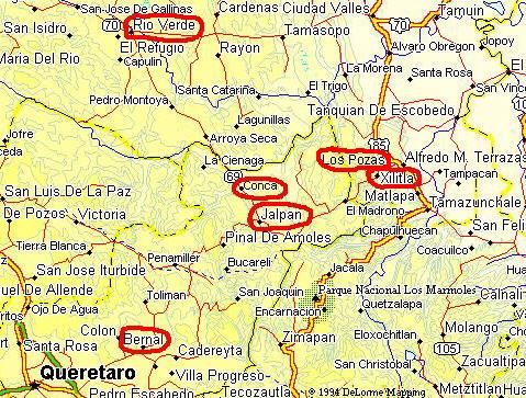 Xilitla Area Map