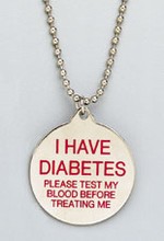 Free Diabetes ID Necklace