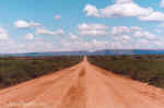 Road to CCF with the Waterberg Plateau in the background - Click to enlarge