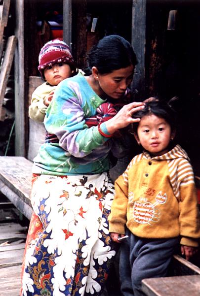 mother and children