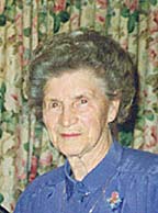 Mrs Lena Purdy BEM - pictured 13 years ago at the 40th anniversary