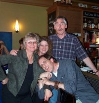 Joyce Middlestead, Kimmy Beach, Blaine Newton, and Thomas Trofimuk at the Deluxe Lounge